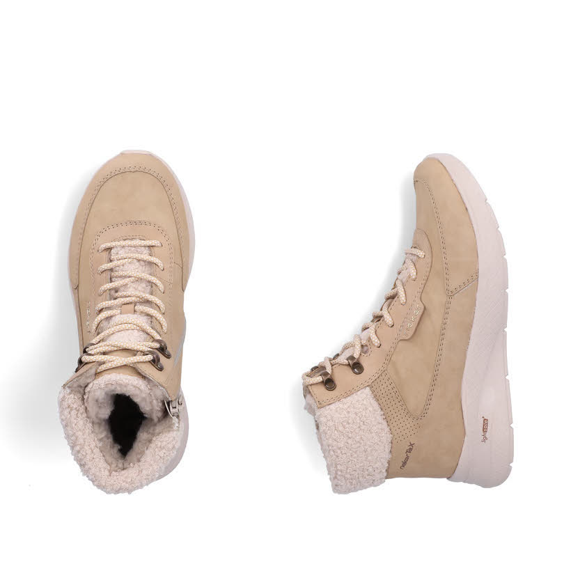 Reaker Damen Stiefelette Schnürstiefel marble/beige