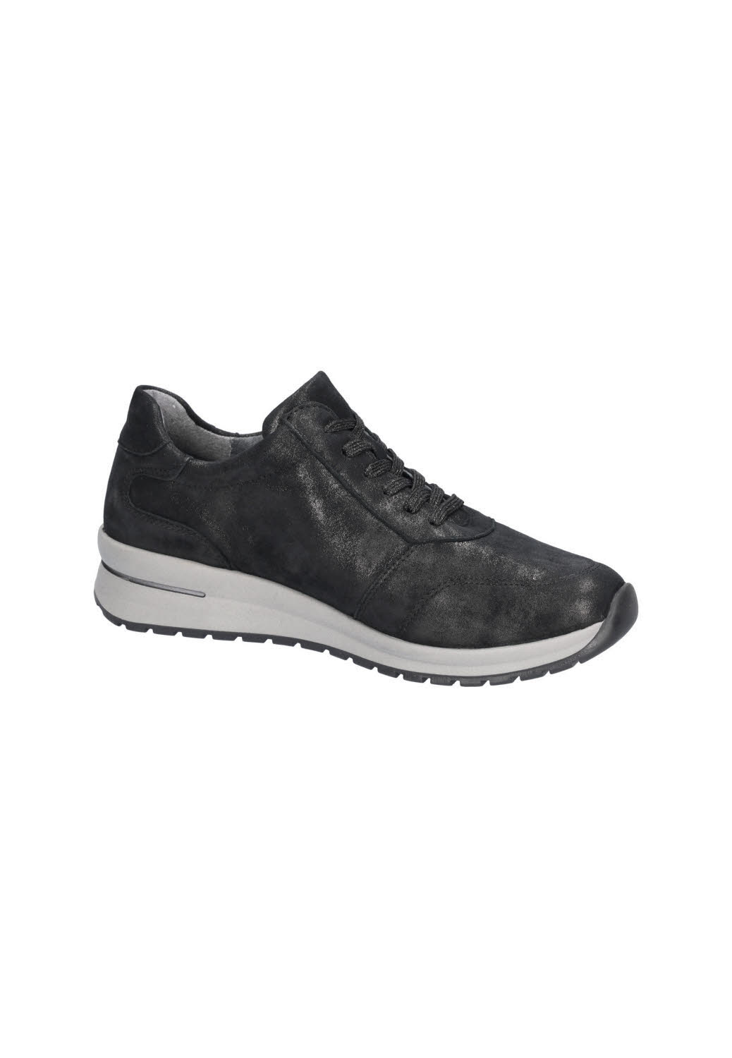 Waldläufer H-Inessa Herren Sneaker Low modisch Halbschuhe schwarz