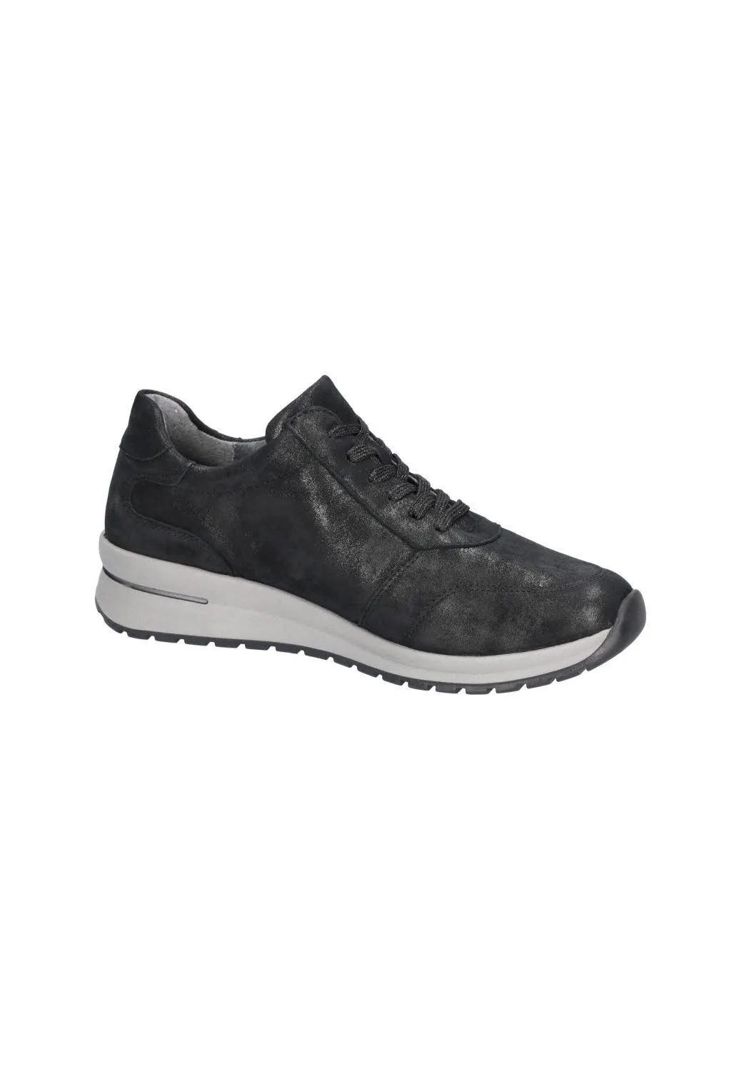 Waldläufer H-Inessa Herren Sneaker Low modisch Halbschuhe schwarz