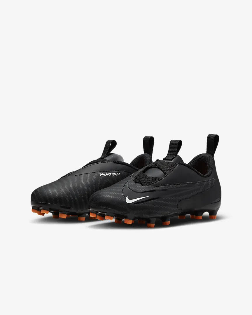 Nike JR Phantom GX Academy Jungen Fußballschuhe Schwarz Weiß Orange