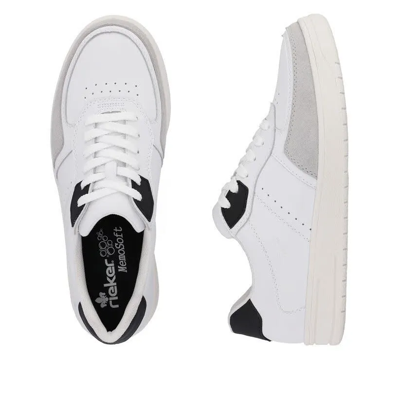 Rieker FSK Herren Halbschuhe Schnürer Sneaker weiß