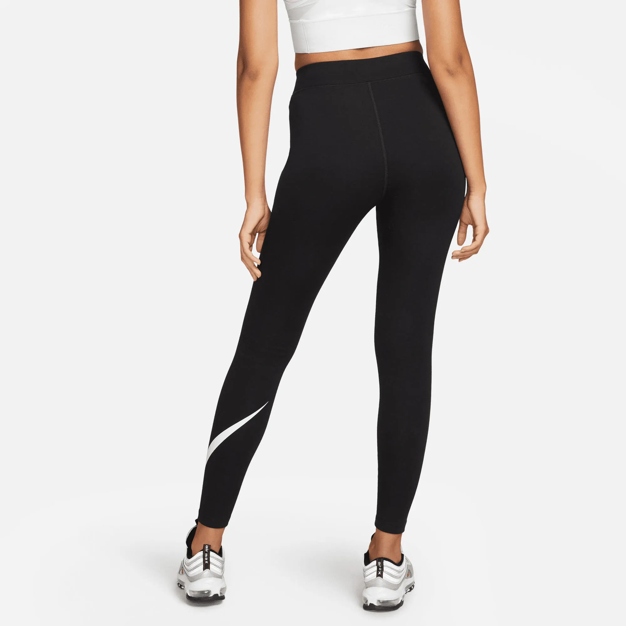 Nike Sportswear Classics High-Waisted Graphic Tights Sportleggings Damen schwarz