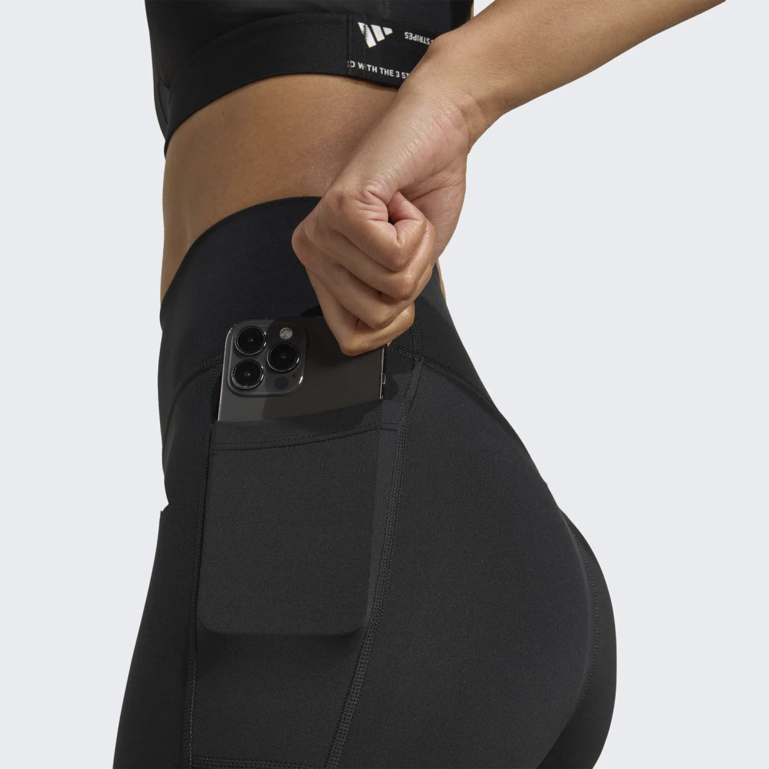 adidas Optime Essentials Workout Damen Leggings Sporthose schwarz