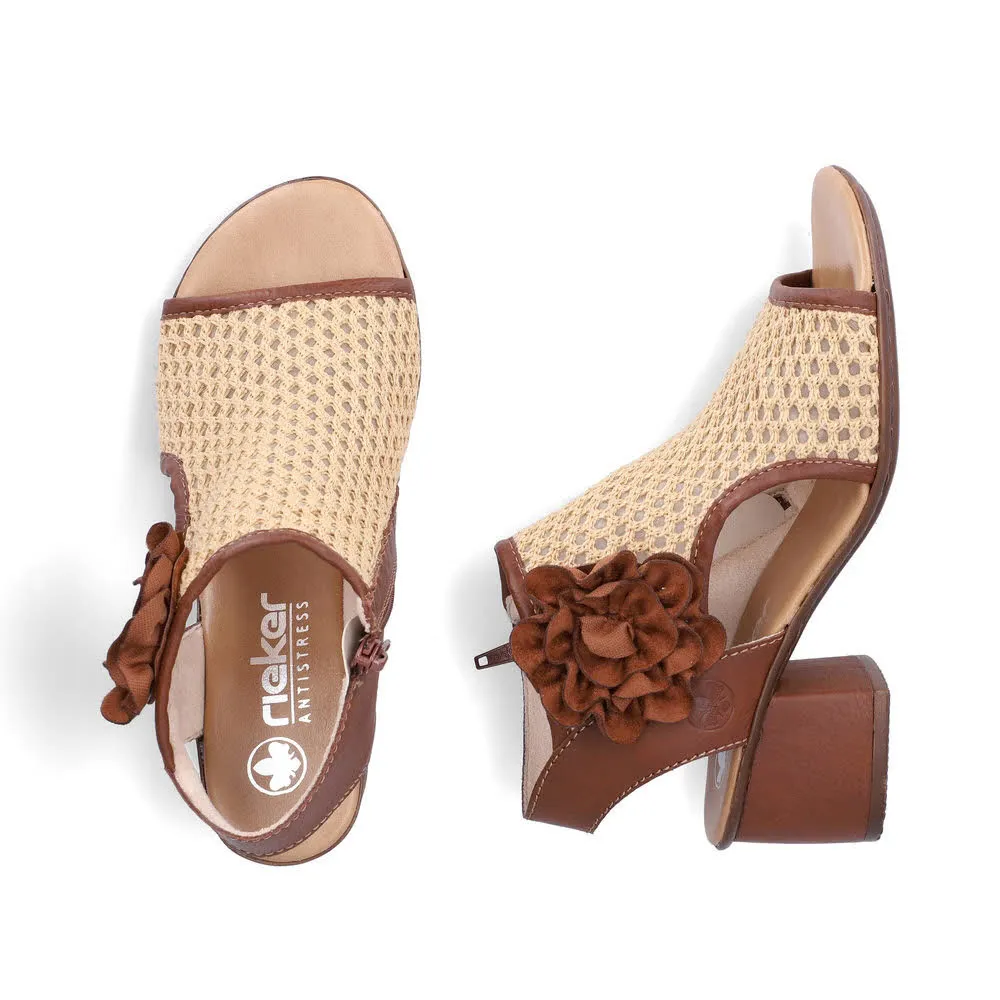 Rieker FSK Damen Sandalen Sandaletten braun