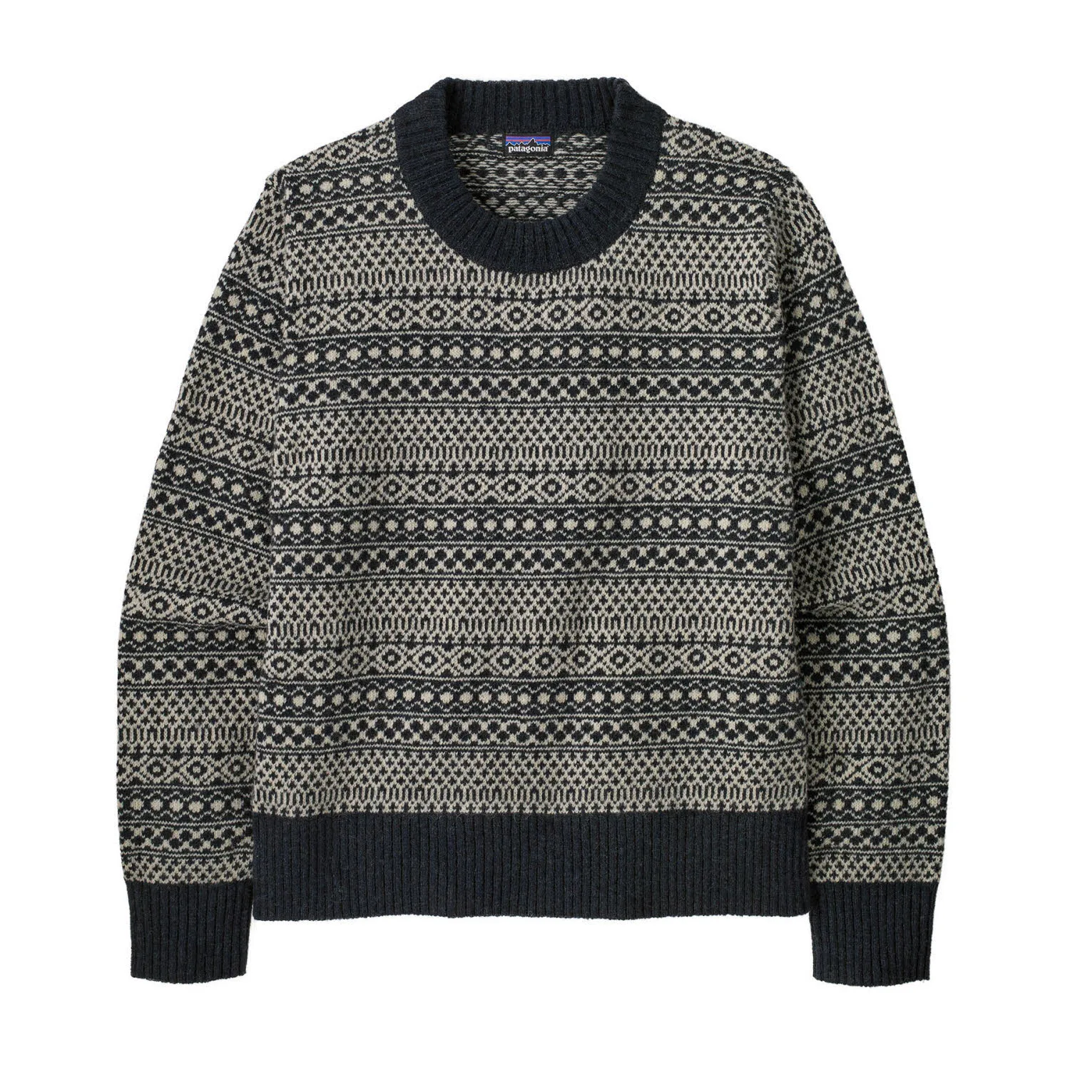 Patagonia Recycled Wool-Blend Crewneck Sweater Damen Wollpullover fireside sunken blue