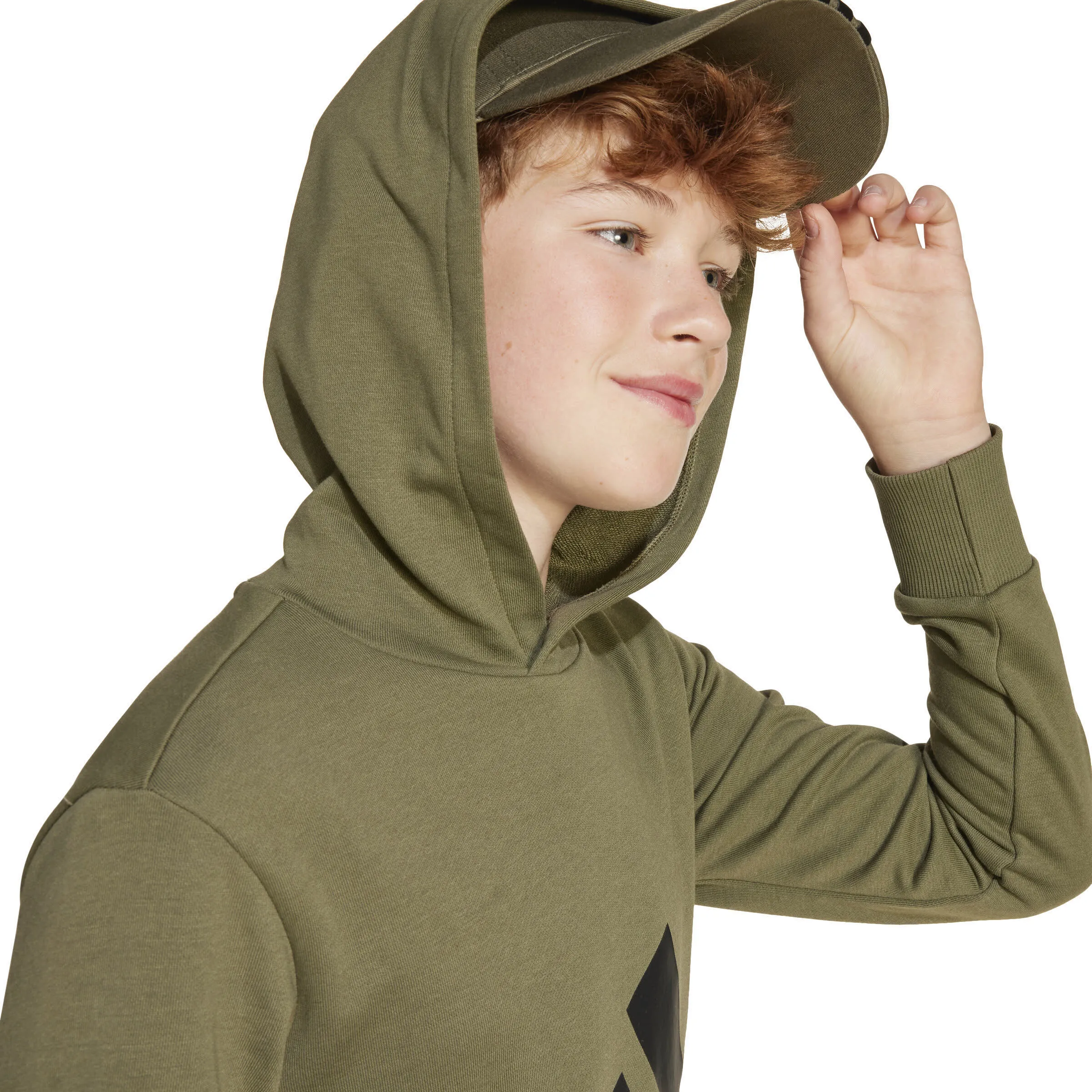 adidas Essentials Kinder Hoodie grün/schwarz