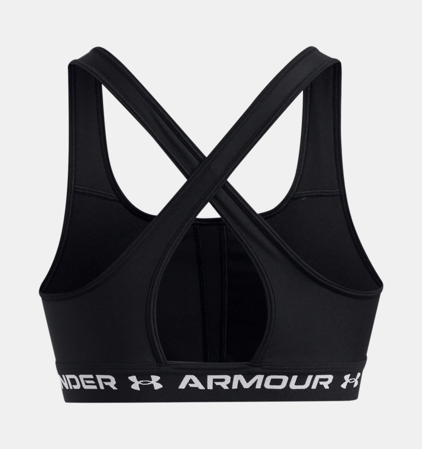 Under Armour Crossback Mid Damen Sport-BH Bra schwarz