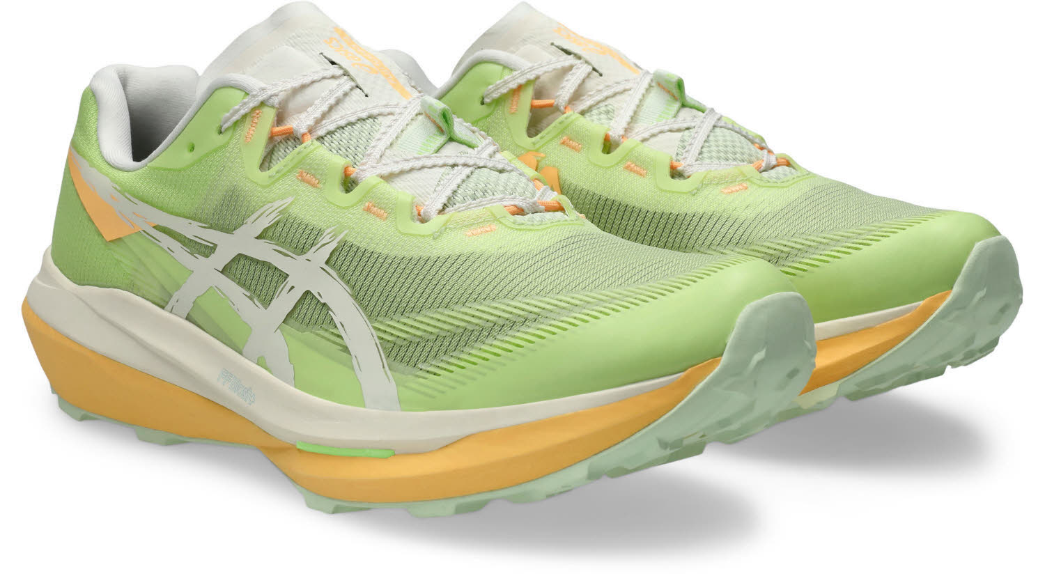 Asics FUJISPEED 4 Herren Joggingschuhe Laufschuhe lime green/cream