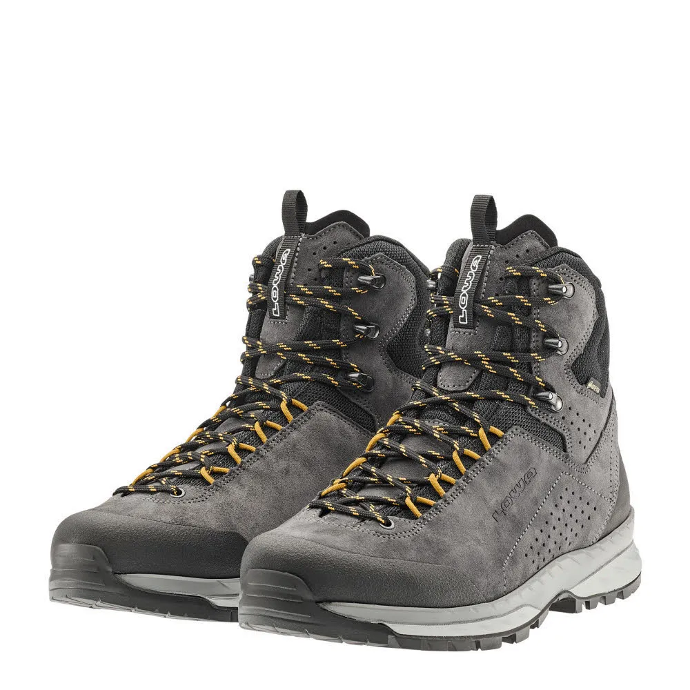 Lowa DELAGO GTX MID Herren Wanderschuhe Trekkingschuhe Mid grau/schwarz