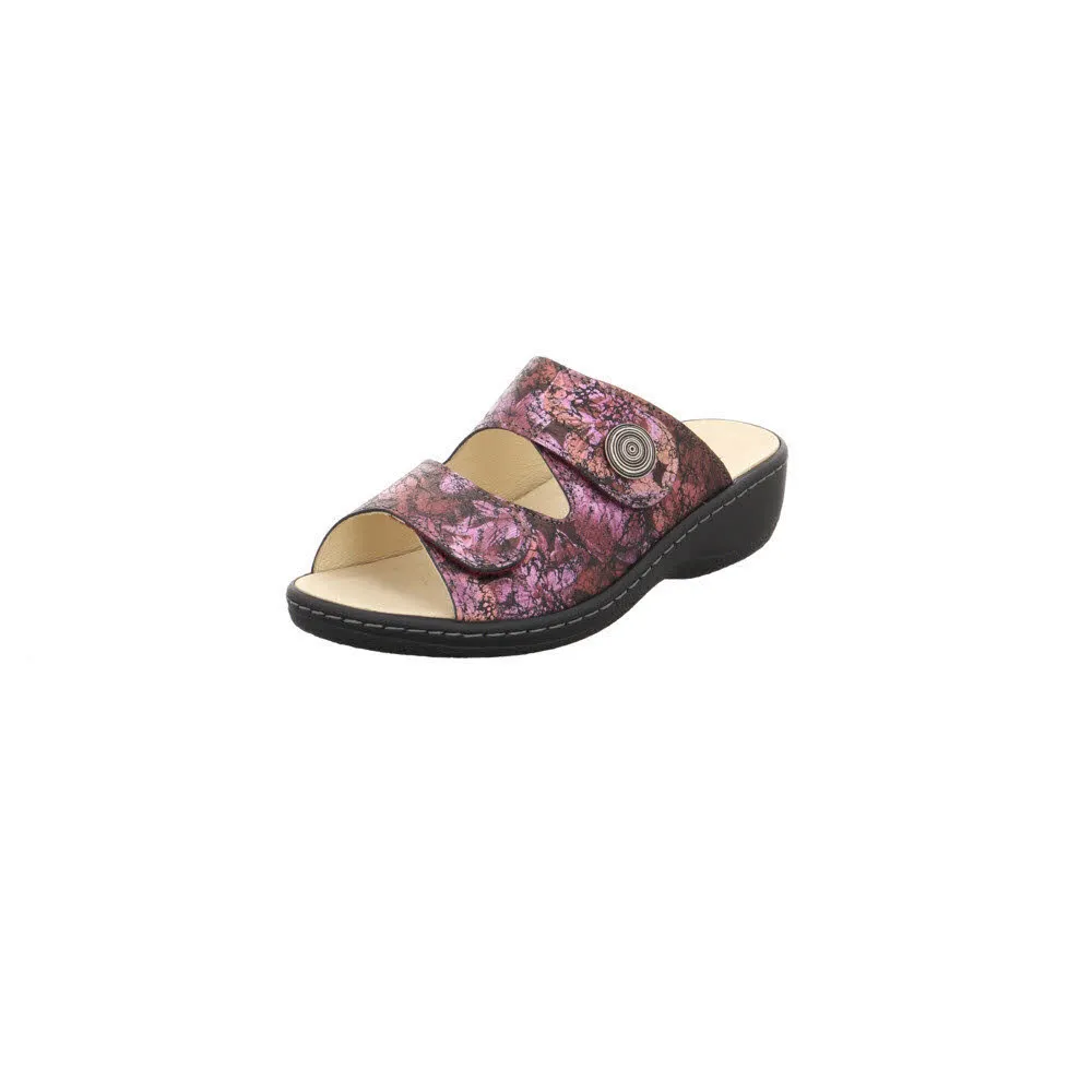 Longo Beq-Pantl-Wörishf-30 Damen Pantoletten rot/metallic