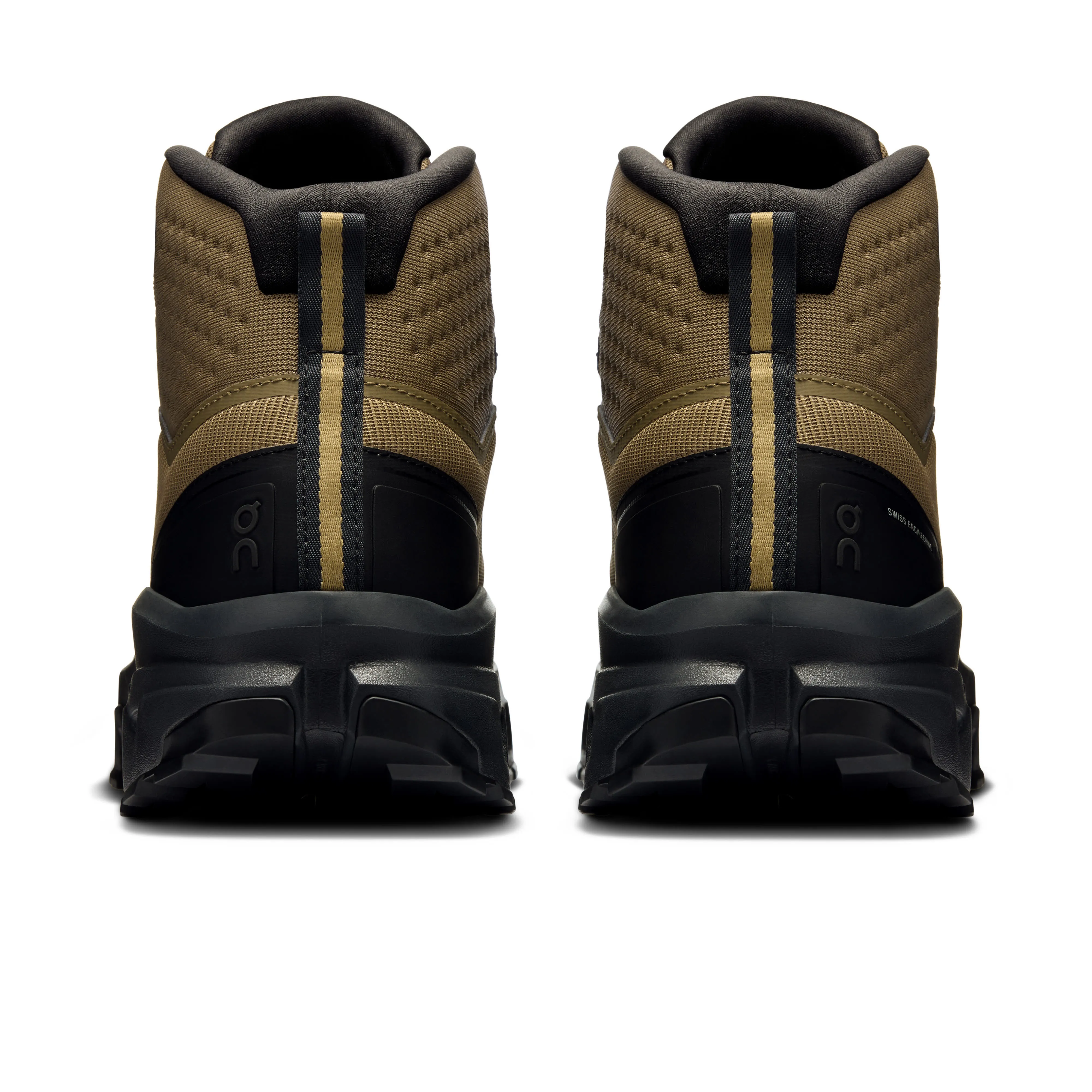 ON Cloudrock Mid WP Trekkingschuhe Wanderschuhe Herren hellbraun schwarz