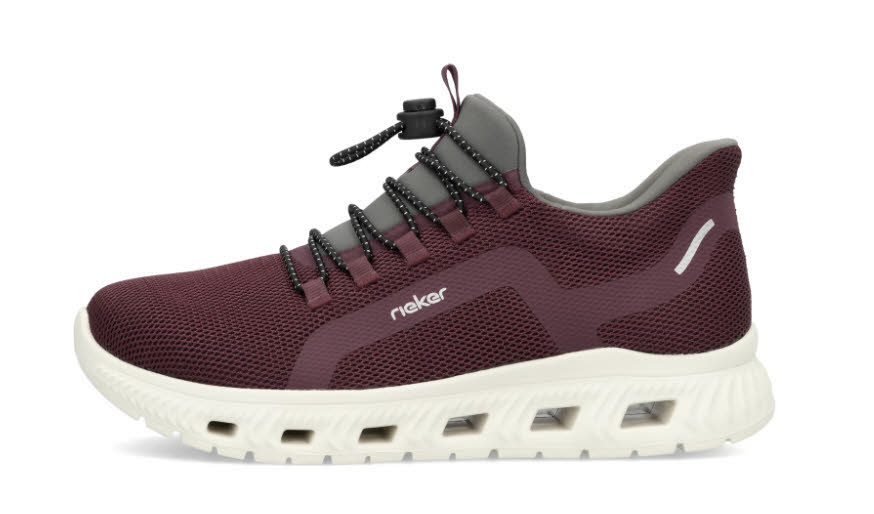 Rieker Halbschuhe Damen Slipper Sneaker weinrot
