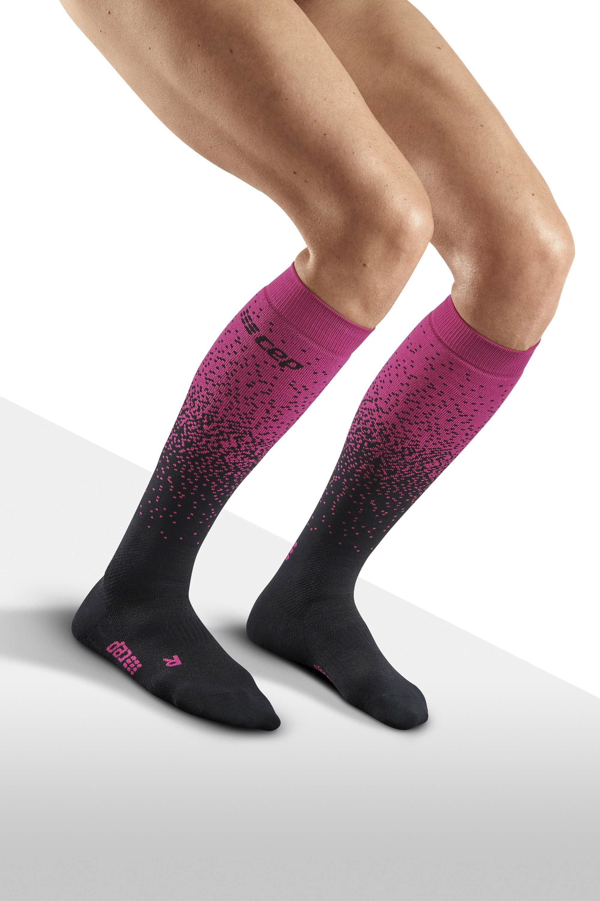 CEP Snowfall Socks Skiing Tall Skisocken Damen schwarz