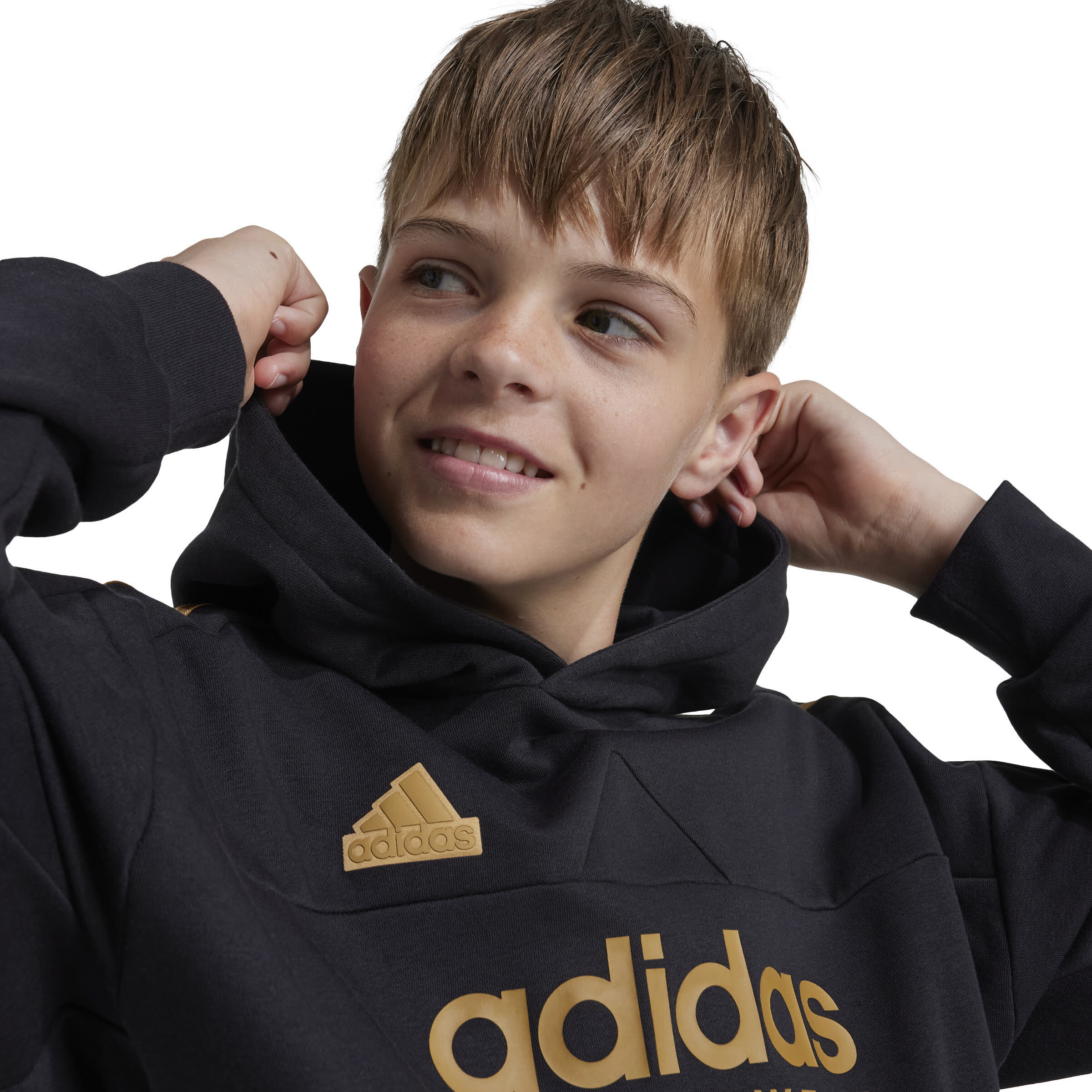 adidas NP HOODIE Kapuzenpullover Sweatshirt Kinder schwarz
