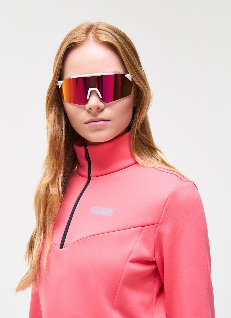 COLMAR DA SHIRT HALF ZIP Damen Skirolli disco pink