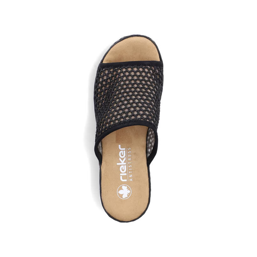 Rieker FSK Damen Sandalen Pantoletten  schwarz