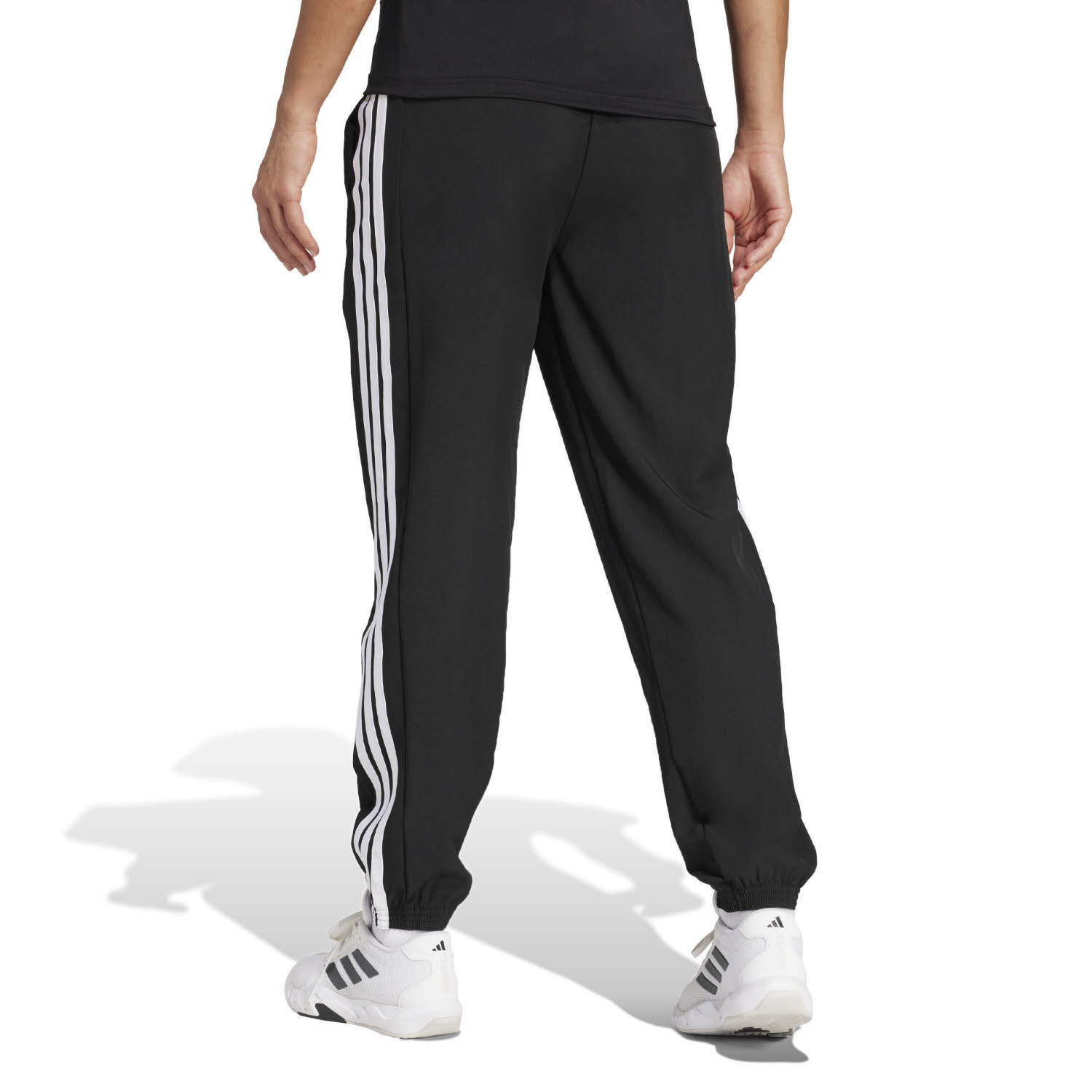 adidas Workout Essentials 3-Stripes Woven Damen Jogginghose Sporthose schwarz