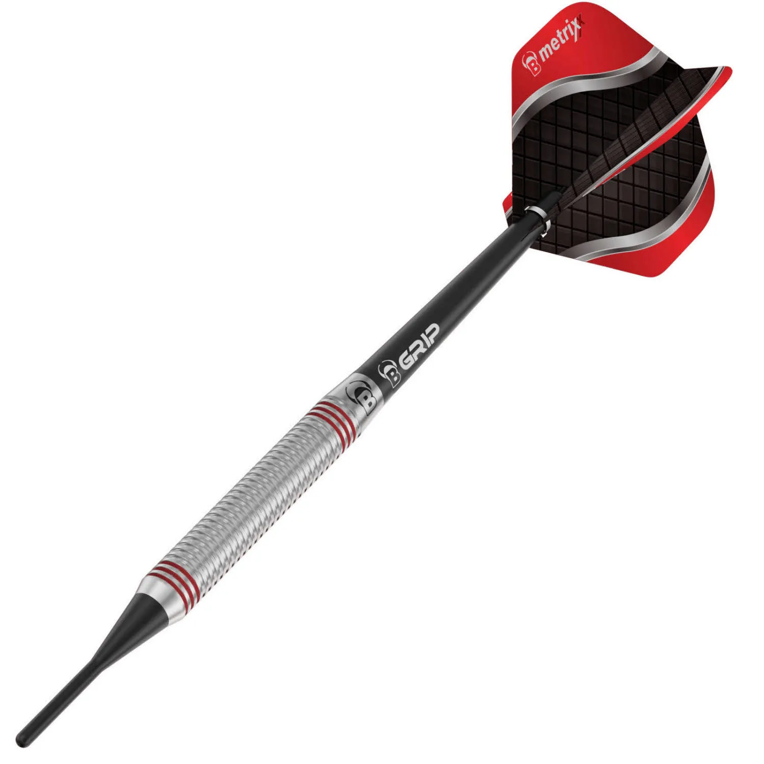 BULL'S Artos AR3 Steeldart Red 80% Tungsten Dartpfeile 24g schwarz/rot