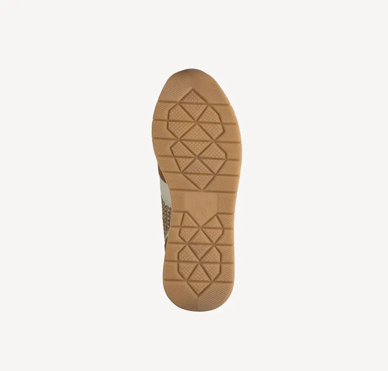 Tamaris Damen Sneaker Halbschuh braun beige