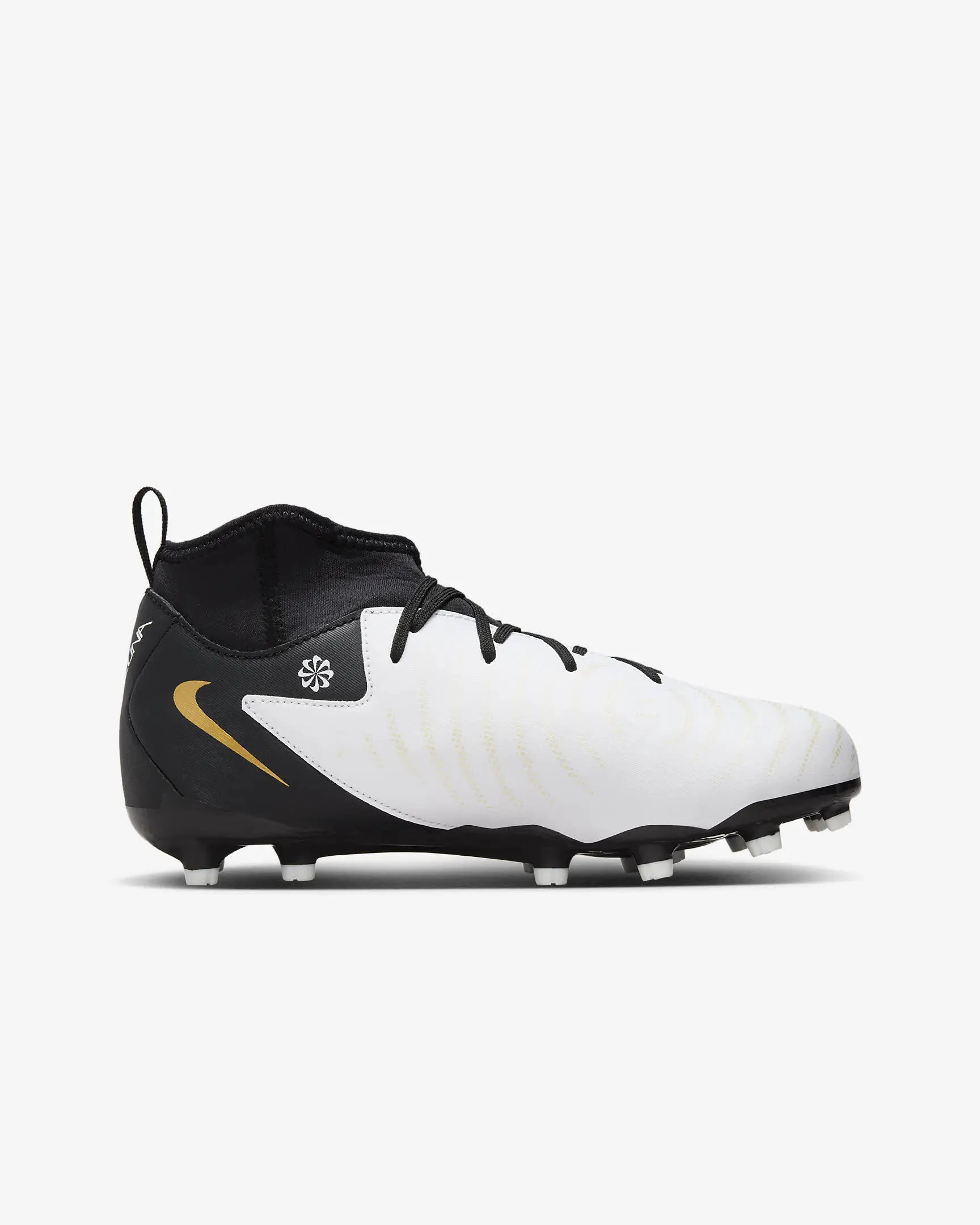 Nike Jr. Phantom Luna 2 Academy Fußballschuh high-top Rasen Kinder weiß schwarz