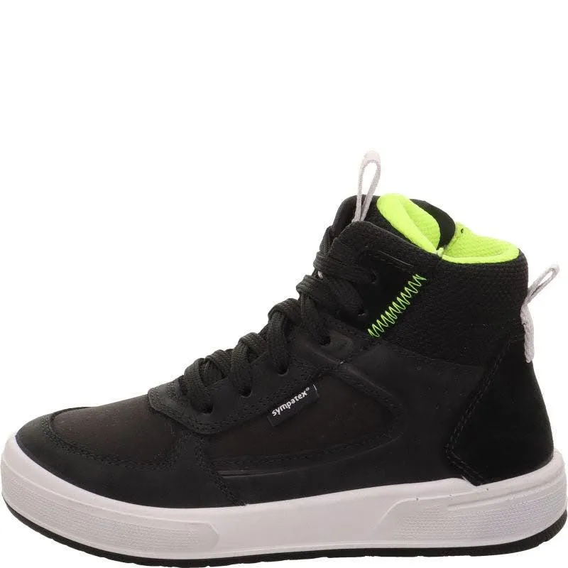 Superfit MAVERICK Kinder Sneaker High Freizeitschuhe schwarz/gelb