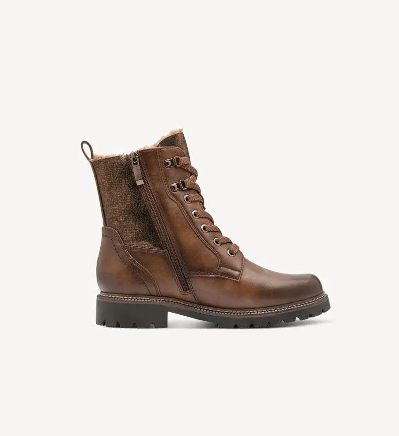 Tamaris Women Boots Damen Stiefel Schürstiefel gefüttert braun