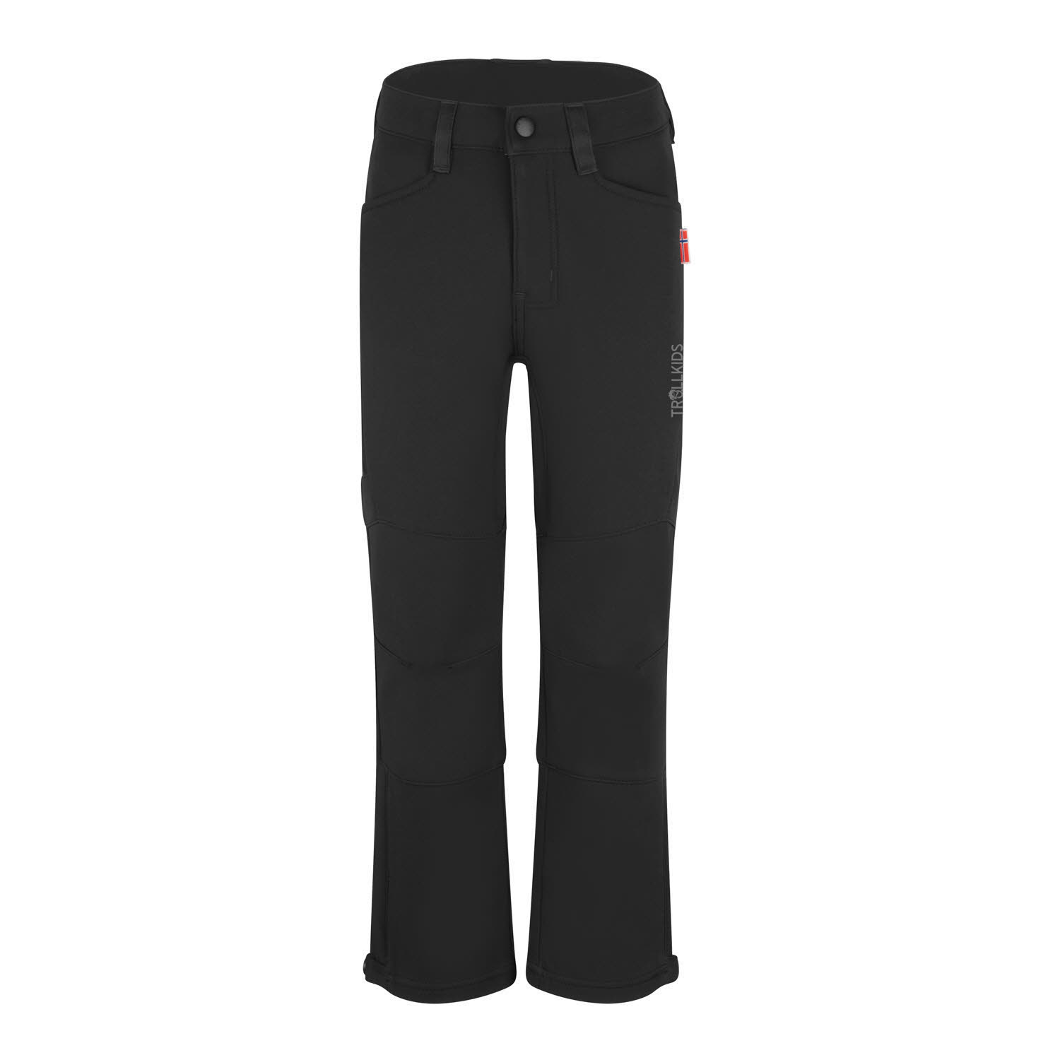 Trollkids Femund Softshellhose Trekkinghose gefüttert Kinder schwarz