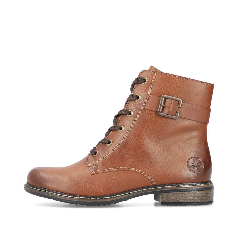 Rieker Stiefelette Schnürrer Freizeitchuh Damen braun