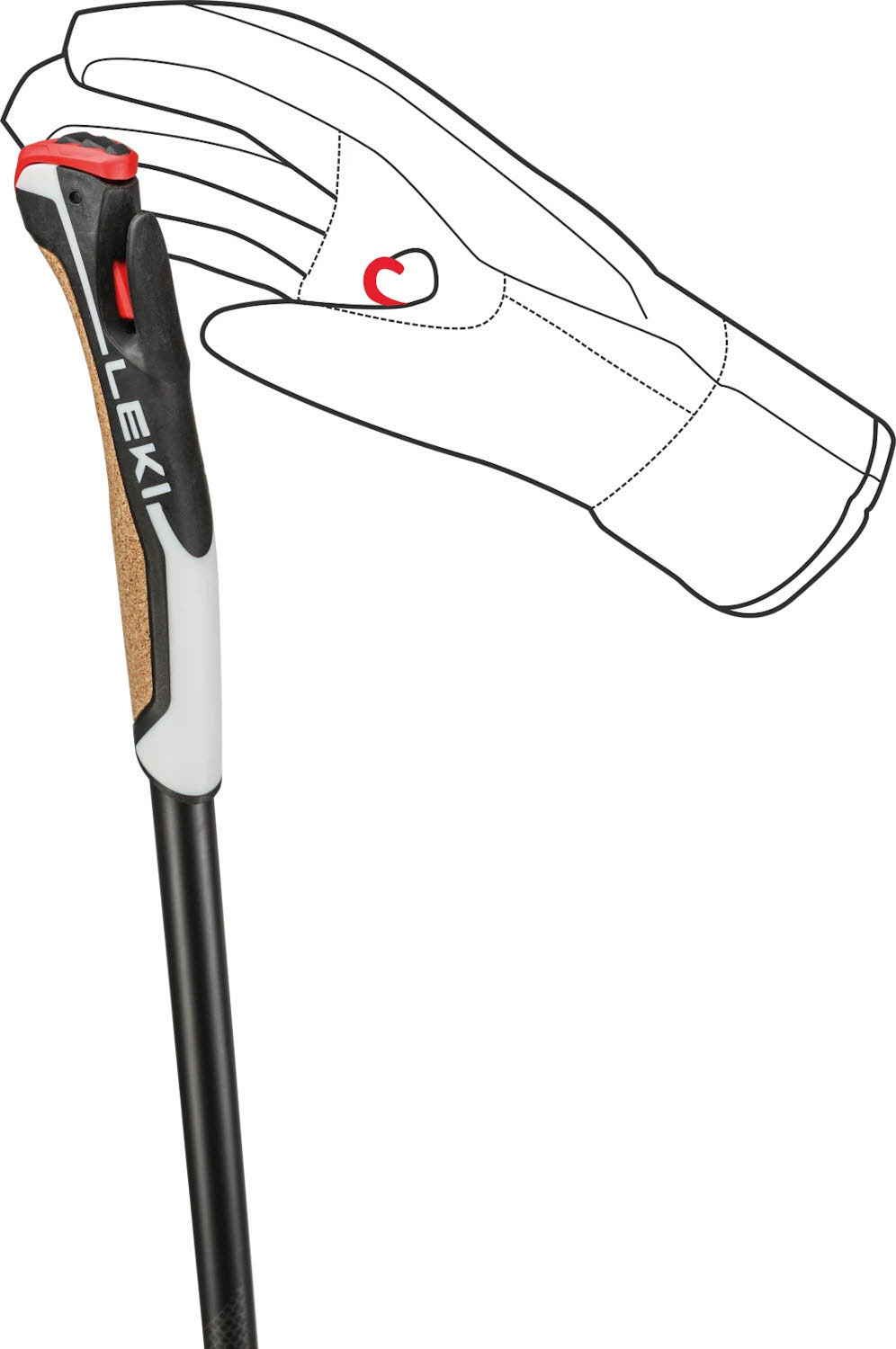 Leki PRC 750 Unisex Langlaufstöcke schwarz/weiß
