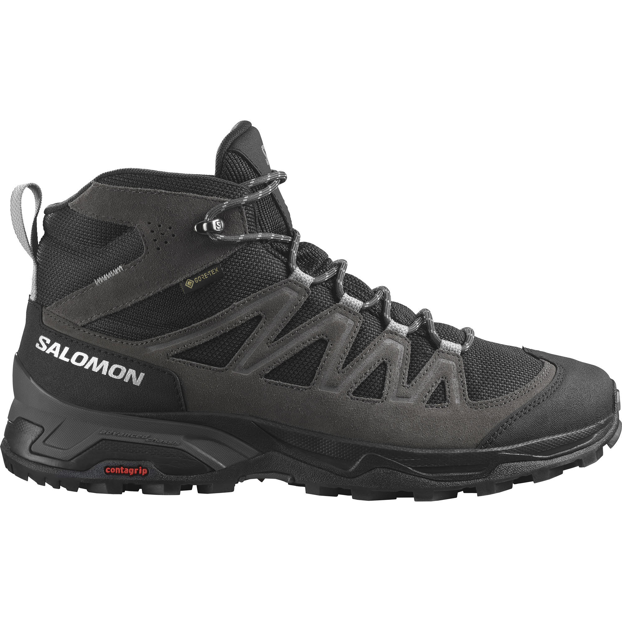 Salomon X Ward Leather Herren Trekkingschuh High Schwarz