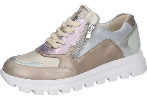 Waldläufer H-Ajala Halbschuhe Sneaker Damen beige bunt