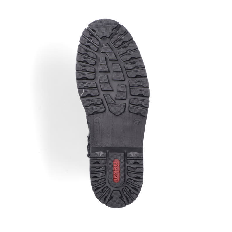Rieker Herren Stiefelette Schnürstiefel Schnürer Gefüttert Modeschuh schwarz