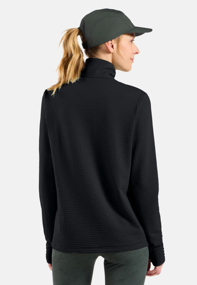Odlo ESSENTIAL THERMAL Damen Midlayer Funktionsshirt schwarz