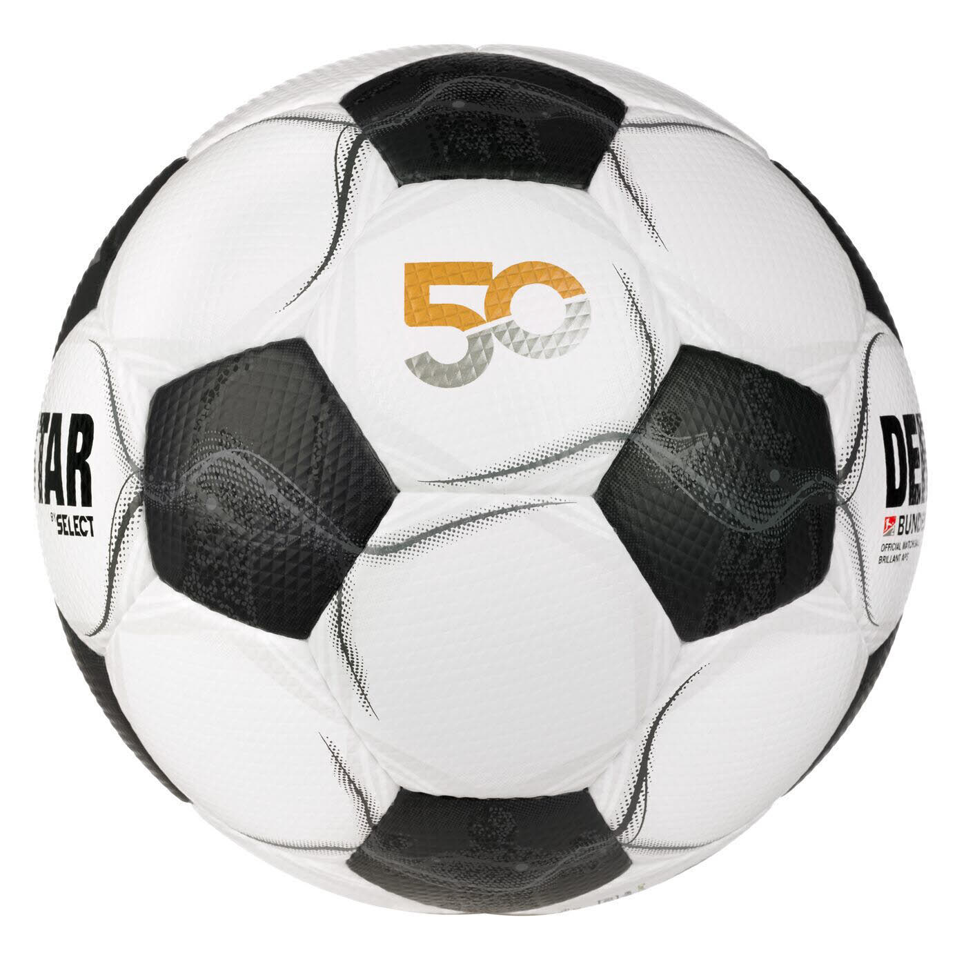 Derbystar Bundesliga Brillant APS v25 Fußball weiß/orange