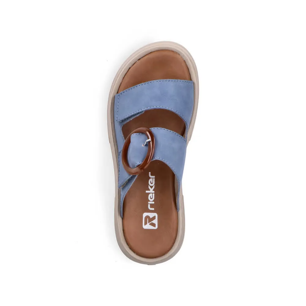 Rieker FSK Damen Sandalen Sandaletten blau