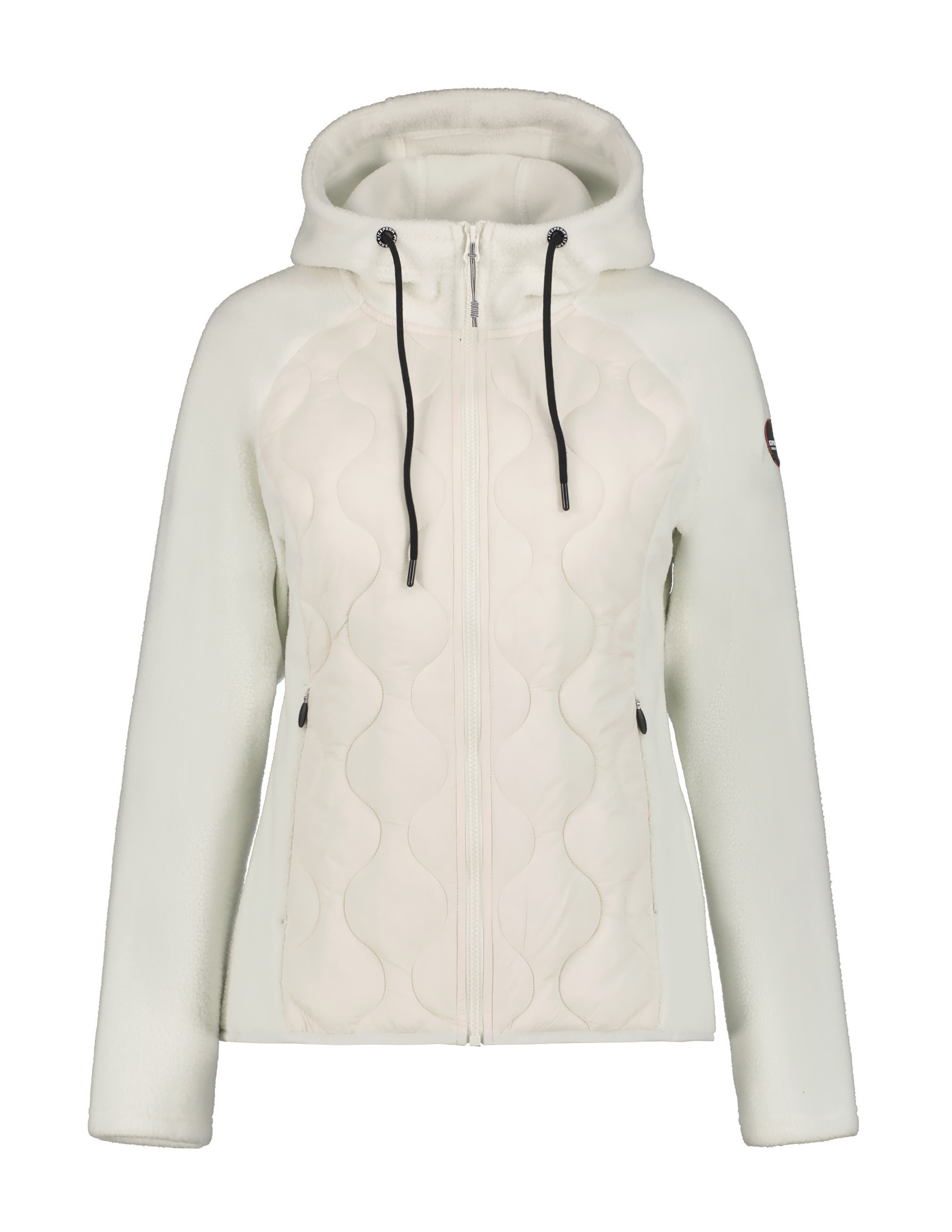 Icepeak Midlyaer Fleecejacke Hybridjacke Damen weiß beige