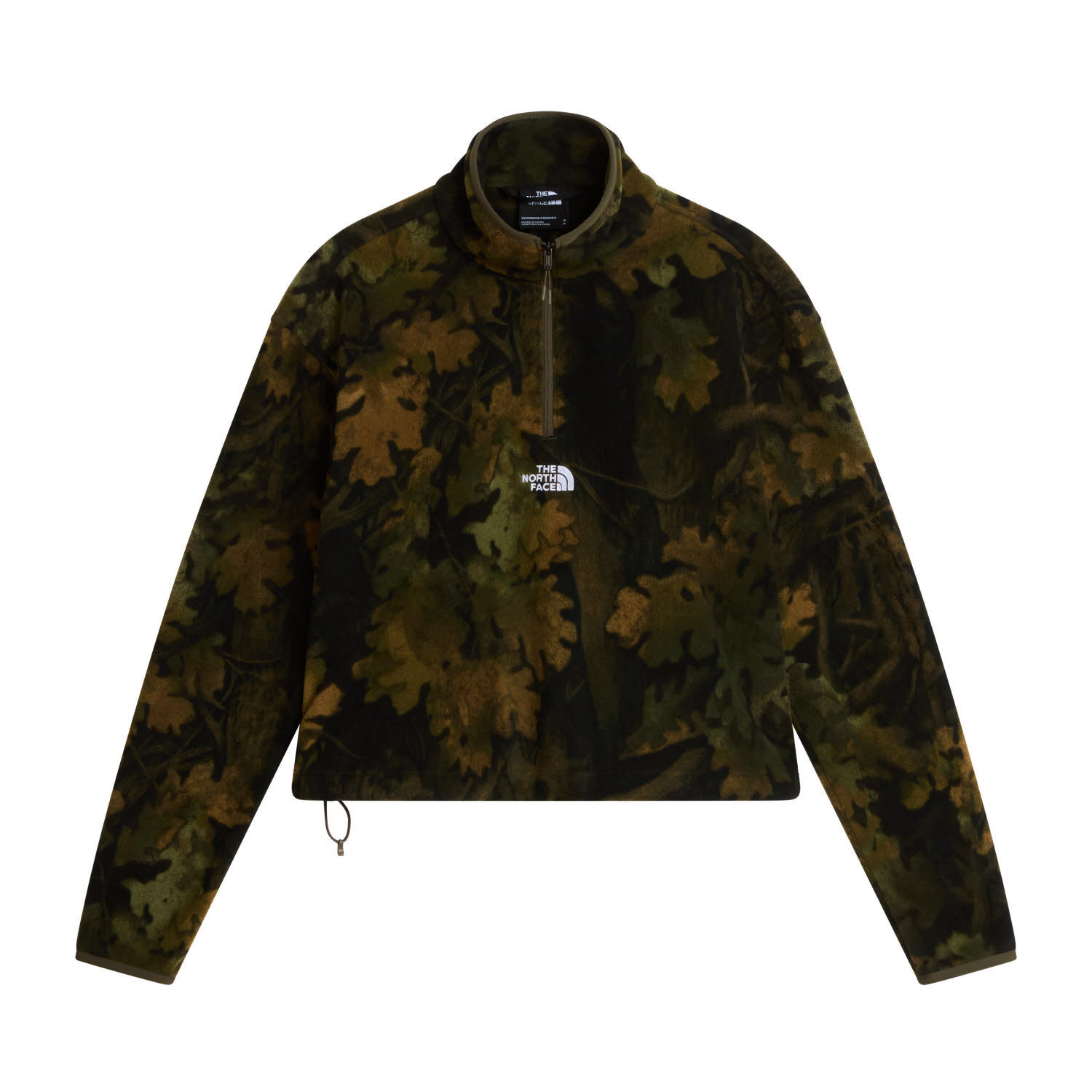 THE NORTH FACE DA NOVELTY LOGO GLACIER 1/4 ZIP - PRINT Fleecepulli Damen Woodland Green Yosem