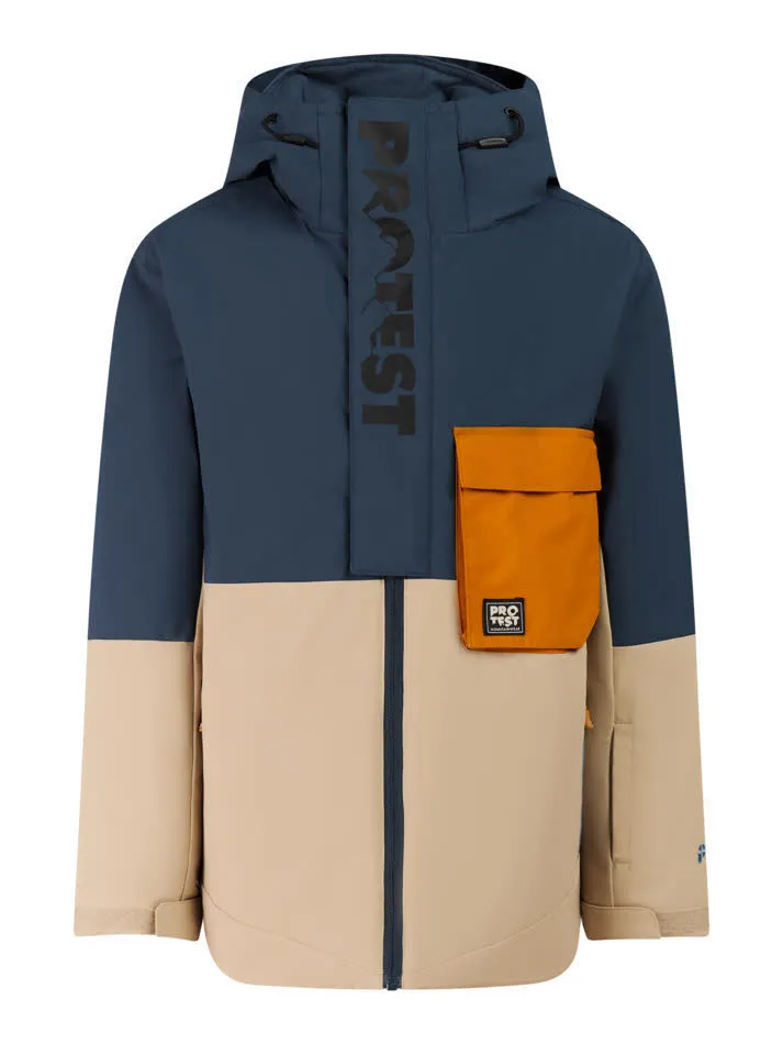 PROTEST PRTDylans JR Snowjacket JungenSki-/Snowboardjacke blau/beige