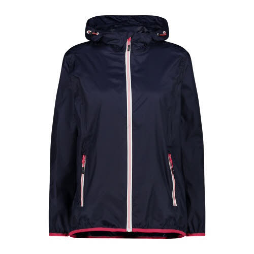 CMP Jacke Fix Hood Regenjacke wasserdicht atmungsaktiv Outdoor Damen blau