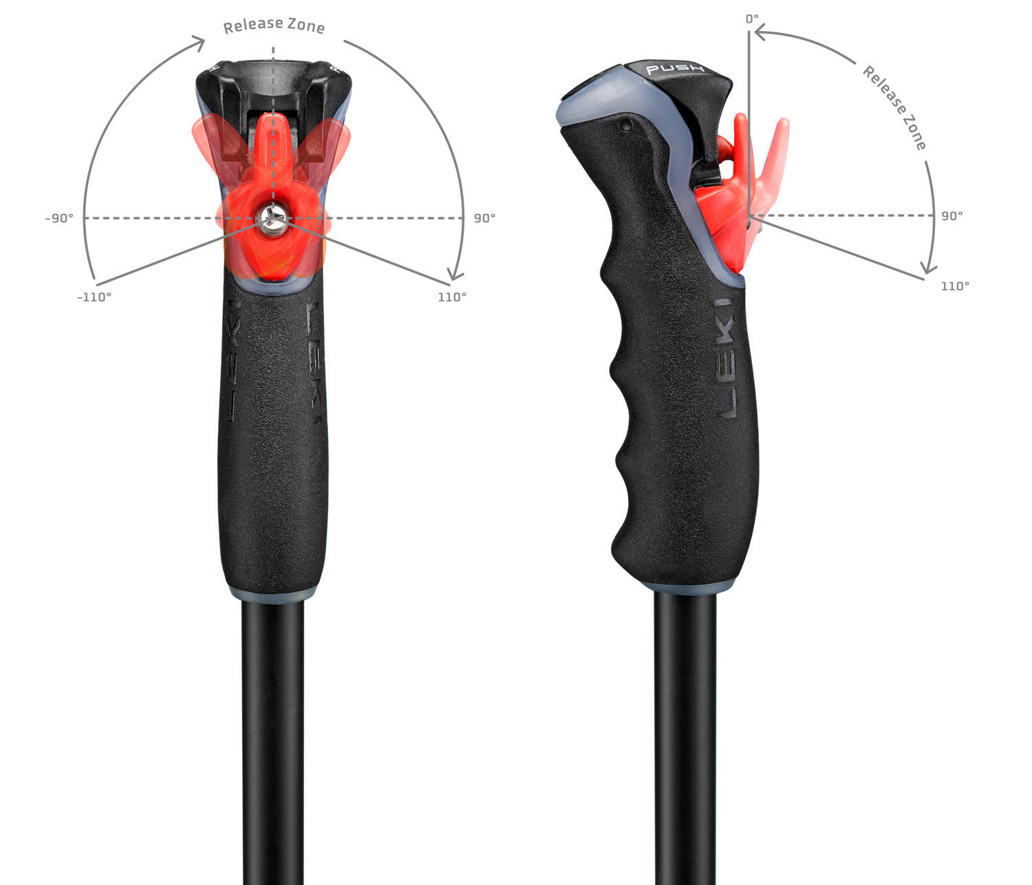 Leki Black Venom GS TR Unisex Skistöcke Ski Poles schwarz/grau