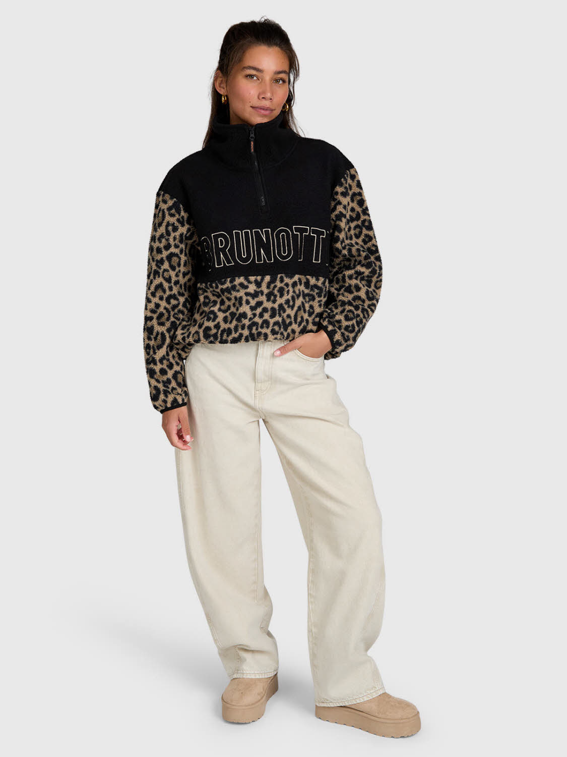 BRUNOTTI DA Chondra-Print Fleece Damen Fleecepulli multicolour/wild thing fungi