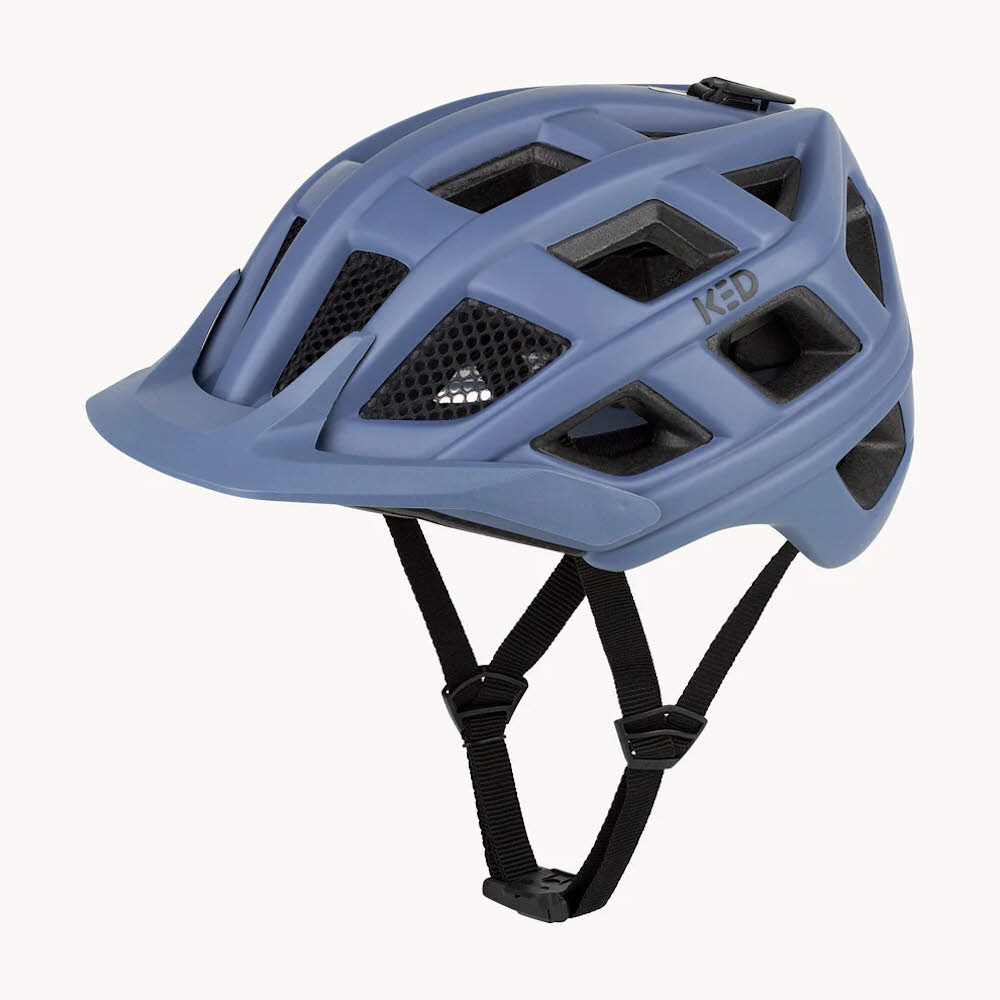 KED CROM Unisex Fahrradhelm blue grey matt