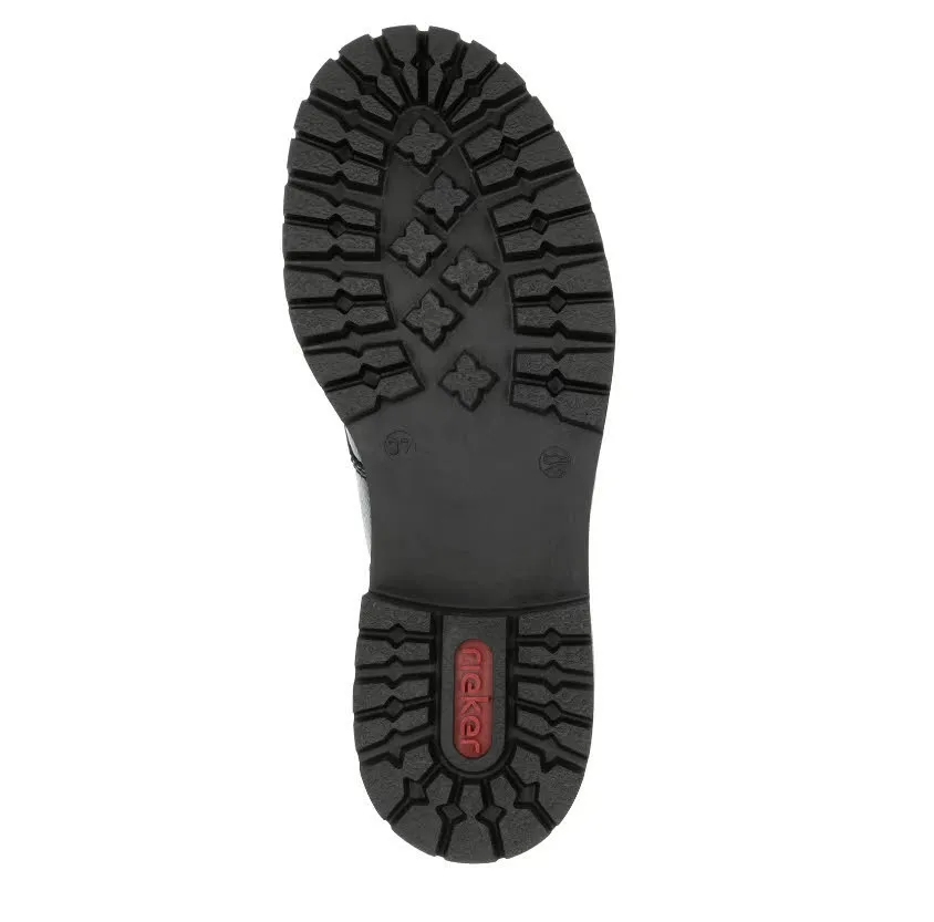 Rieker Damen Stiefelette Schnürer urbanschwarz