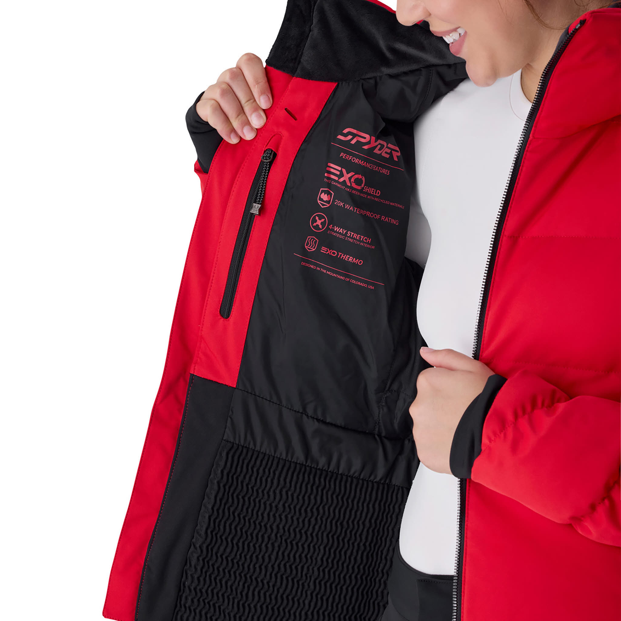 Spyder HAVEN JACKET Kunstdaunenjacke Damen rot