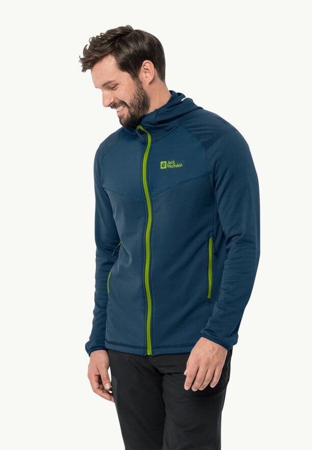 Jack Wolfskin Kolbenberg Herren Fleecejacke Übergangsjacke Blau
