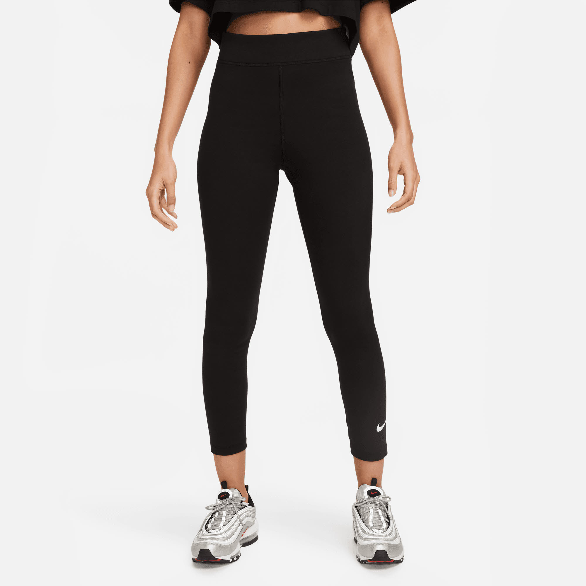 Nike Sportswear Classics High-Waisted 7/8 Tights Leggings Damen schwarz