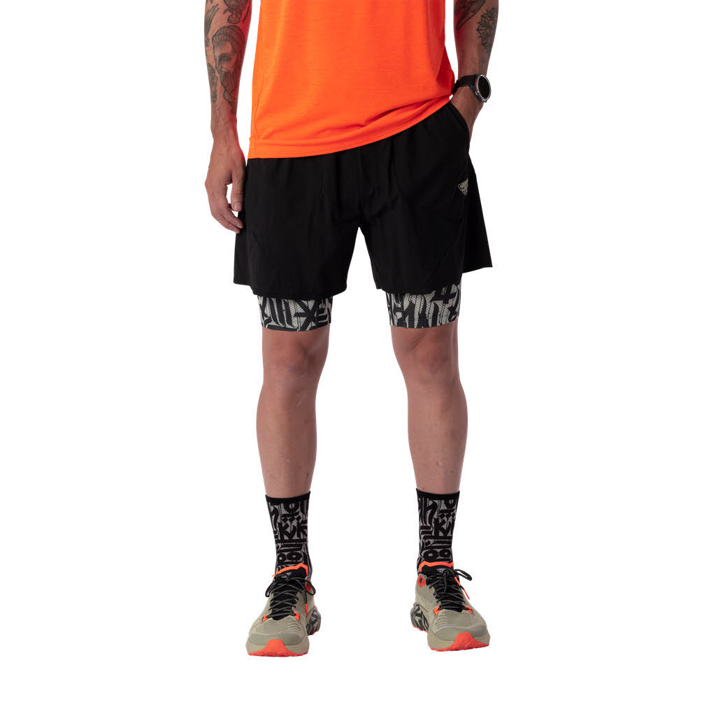 Dynafit TRAIL 2IN1 SHORT M Herren Laufshorts Trailrunningshorts schwarz