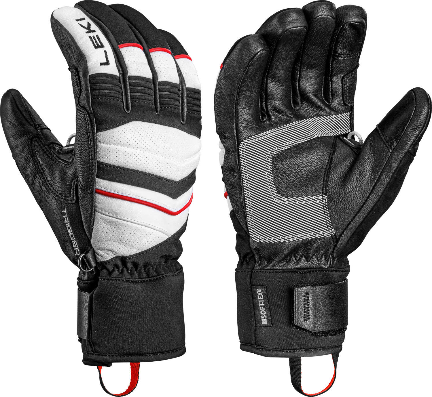 Leki HS Epicon TR Unisex Skihandschuhe Fingerlinge weiß/schwarz
