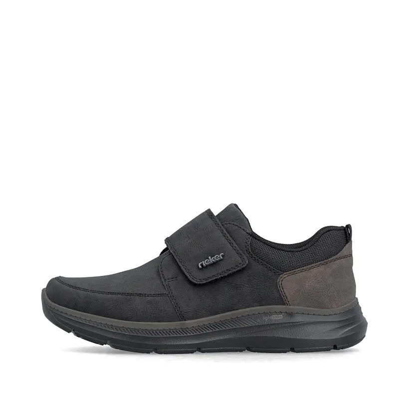 Rieker Slipper Kletter Freizeitschuh Herren schwarz