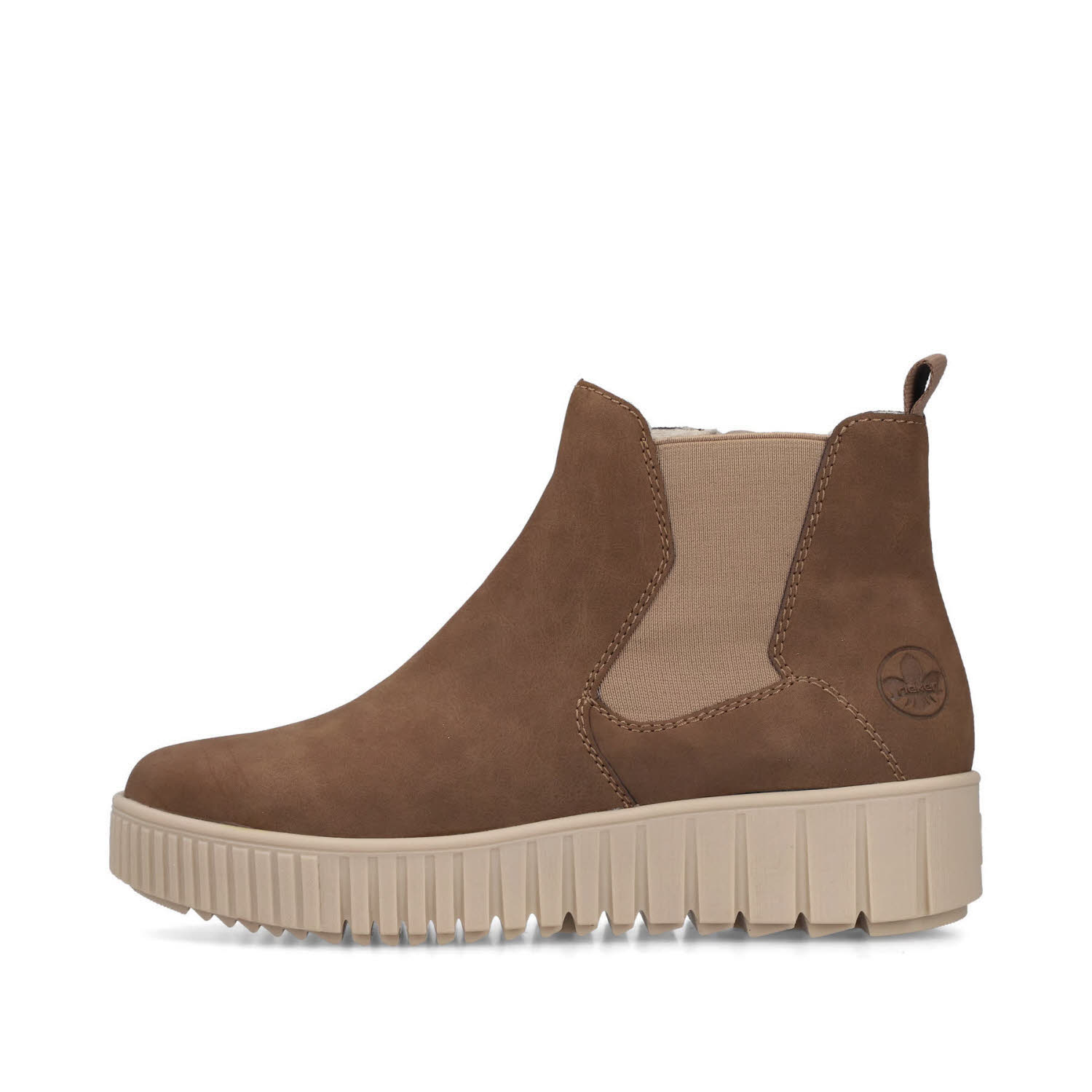 Rieker HWK Damen Stiefel Damen Modestiefel Chelsea Boots wood
